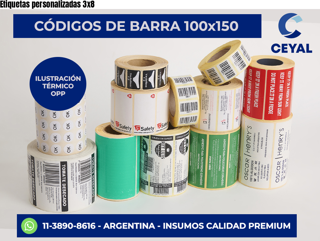 Etiquetas personalizadas 3×8