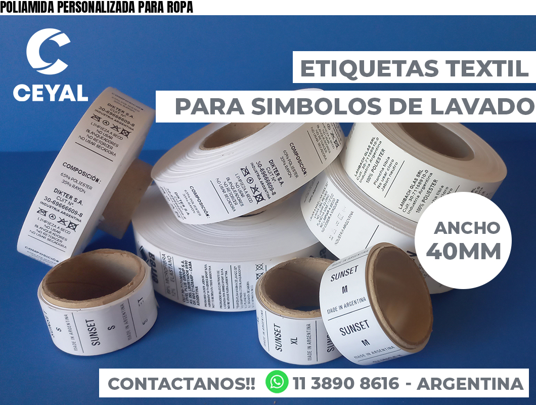 POLIAMIDA PERSONALIZADA PARA ROPA