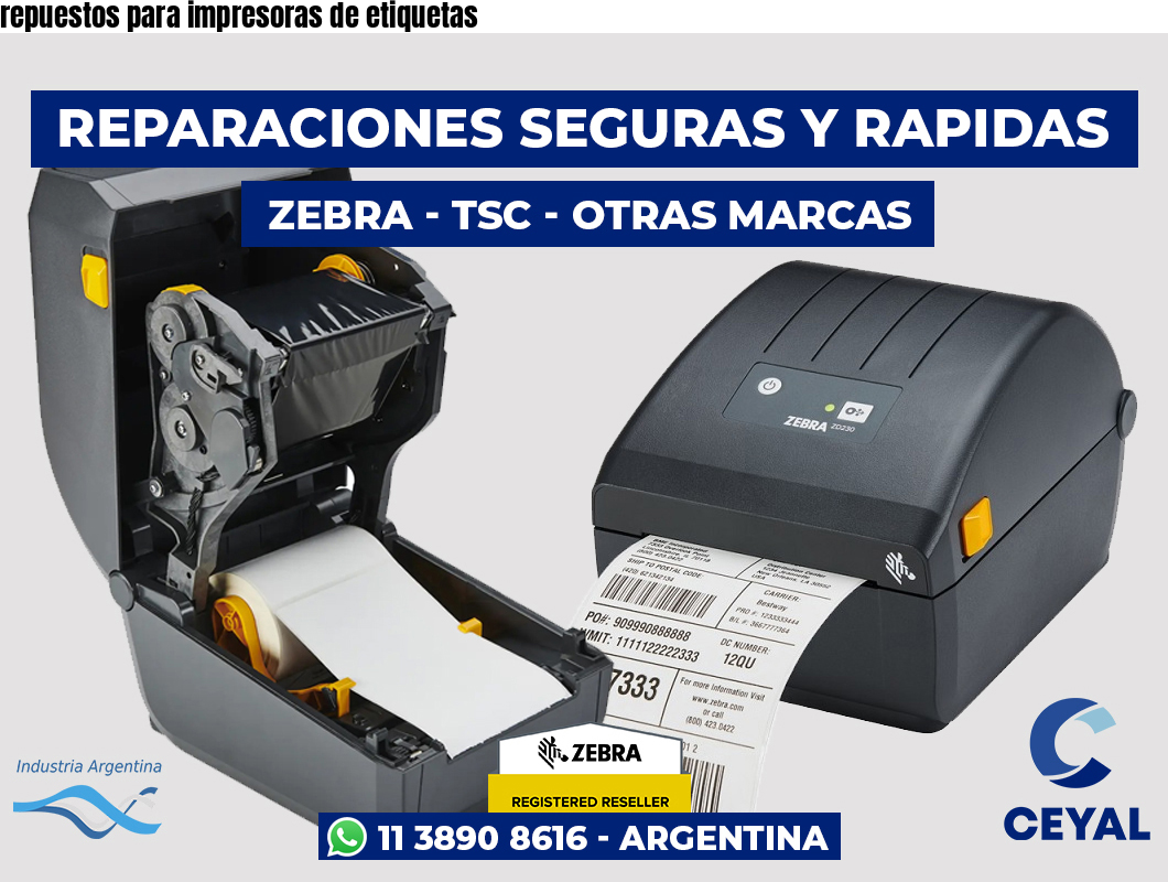 repuestos para impresoras de etiquetas