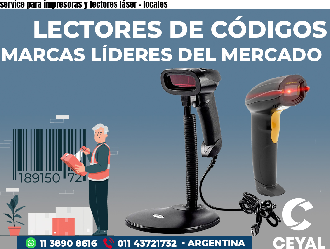 service para impresoras y lectores láser - locales