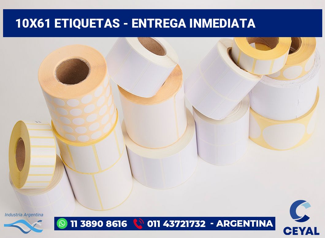 10x61 Etiquetas