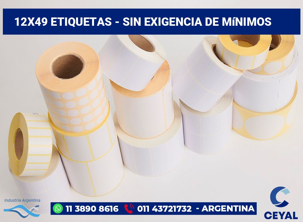 12x49 Etiquetas