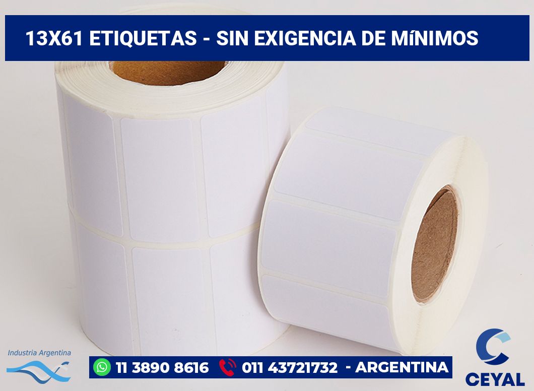 13x61 Etiquetas