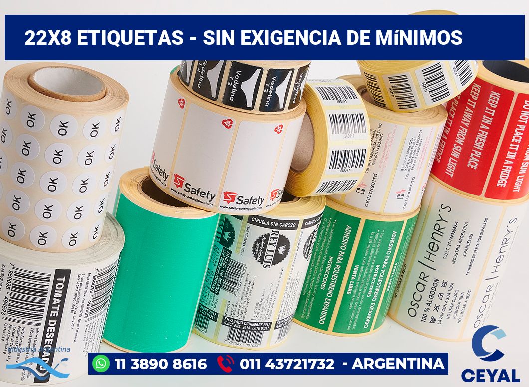 22x8 Etiquetas