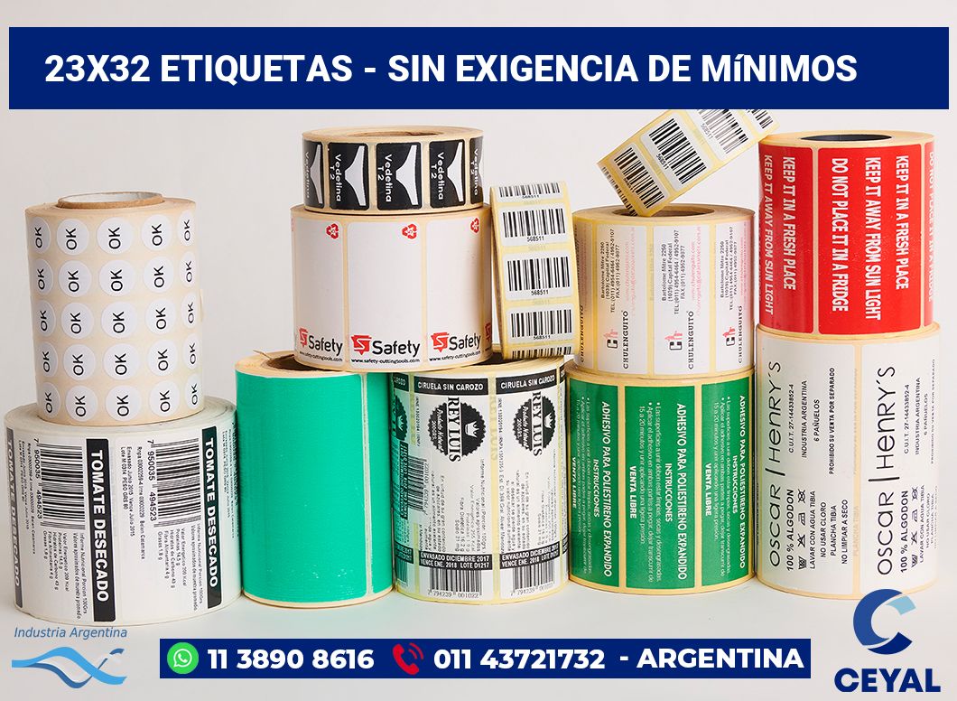 23×32 Etiquetas