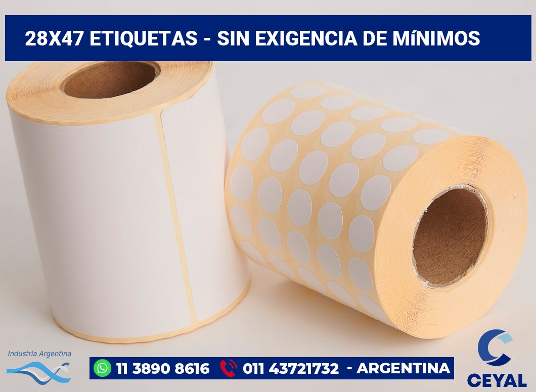28x47 Etiquetas