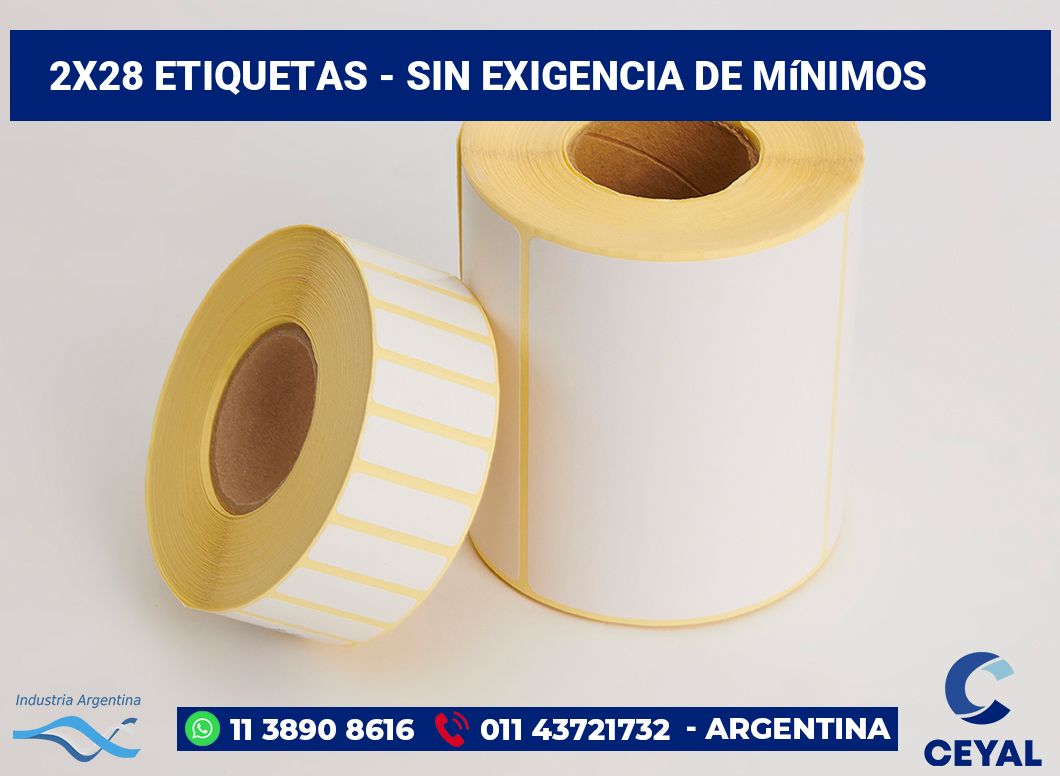 2×28 Etiquetas