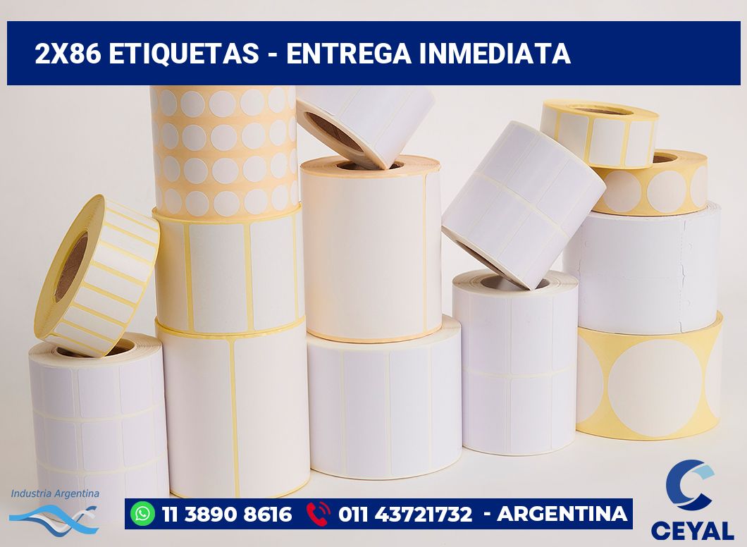 2×86 Etiquetas