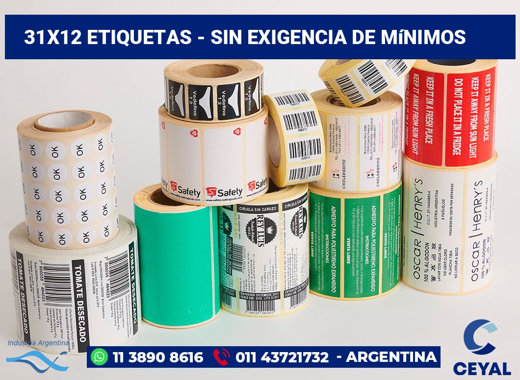 31x12 Etiquetas