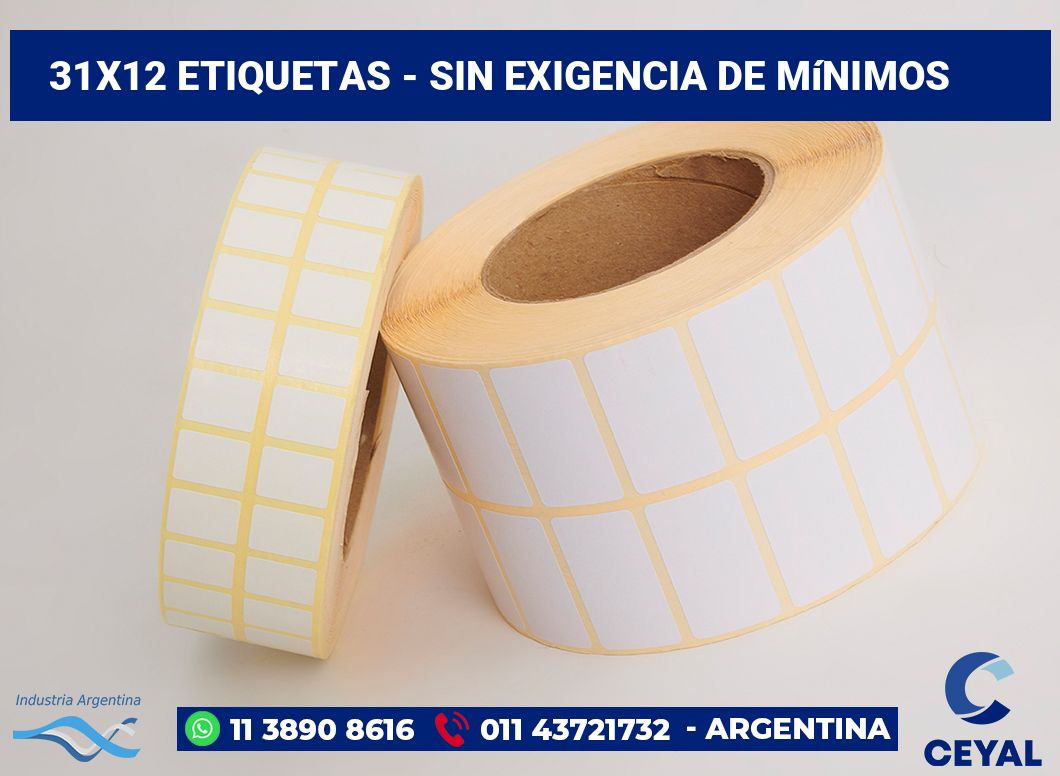 31×12 Etiquetas