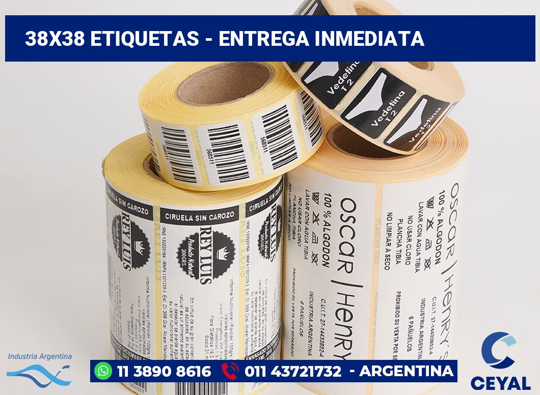 38x38 Etiquetas