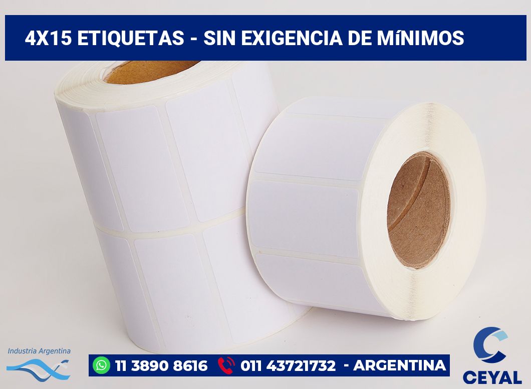 4×15 Etiquetas