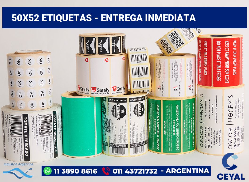 50×52 Etiquetas
