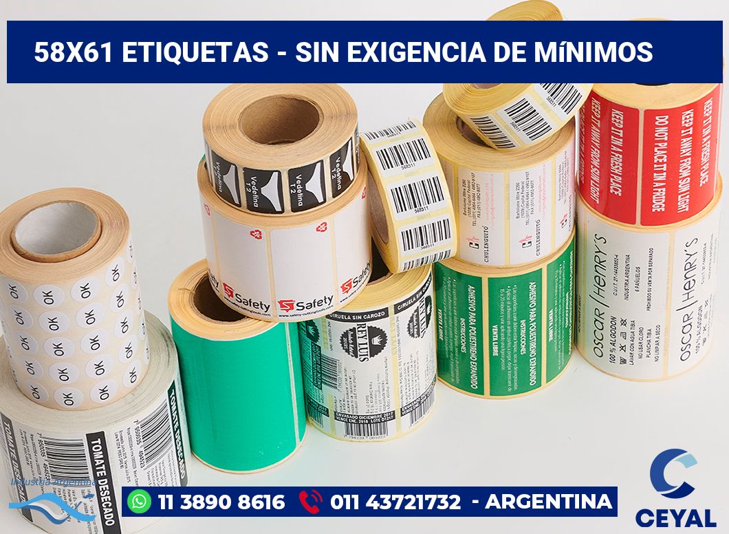 58x61 Etiquetas
