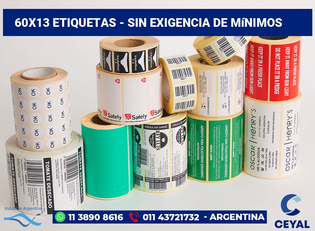 60×13 Etiquetas