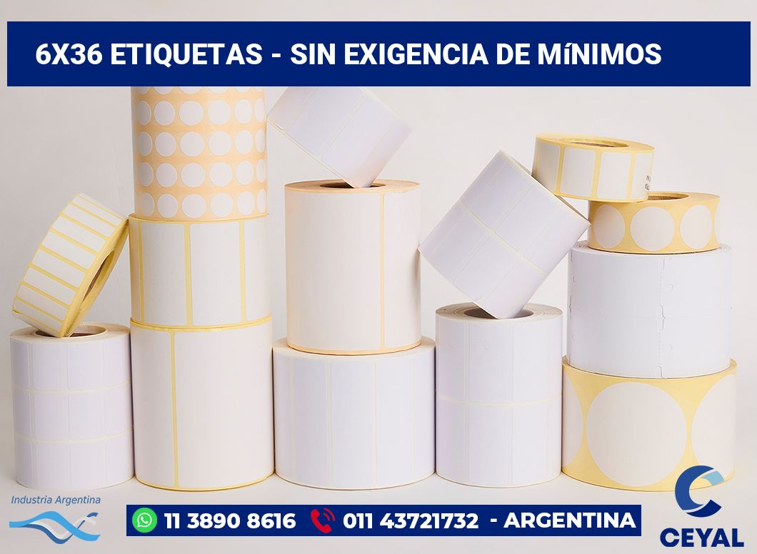 6×36 Etiquetas