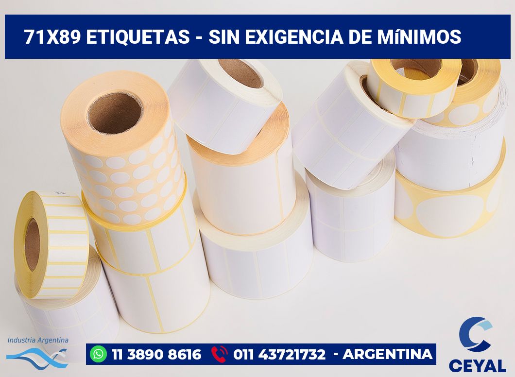71×89 Etiquetas