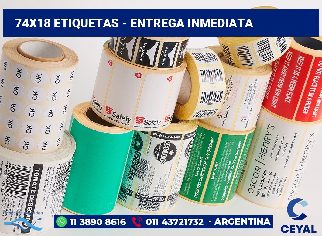 74×18 Etiquetas