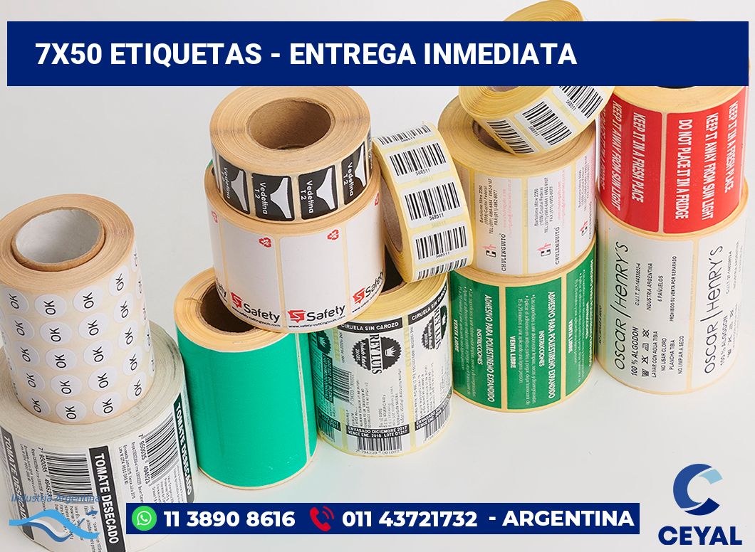 7×50 Etiquetas