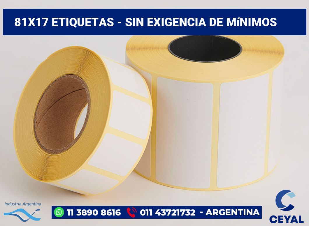 81x17 Etiquetas