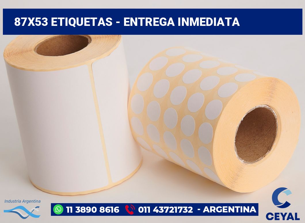 87×53 Etiquetas