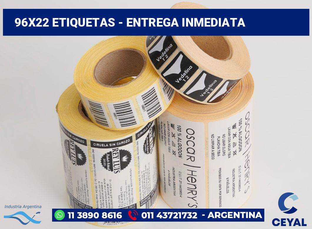 96×22 Etiquetas