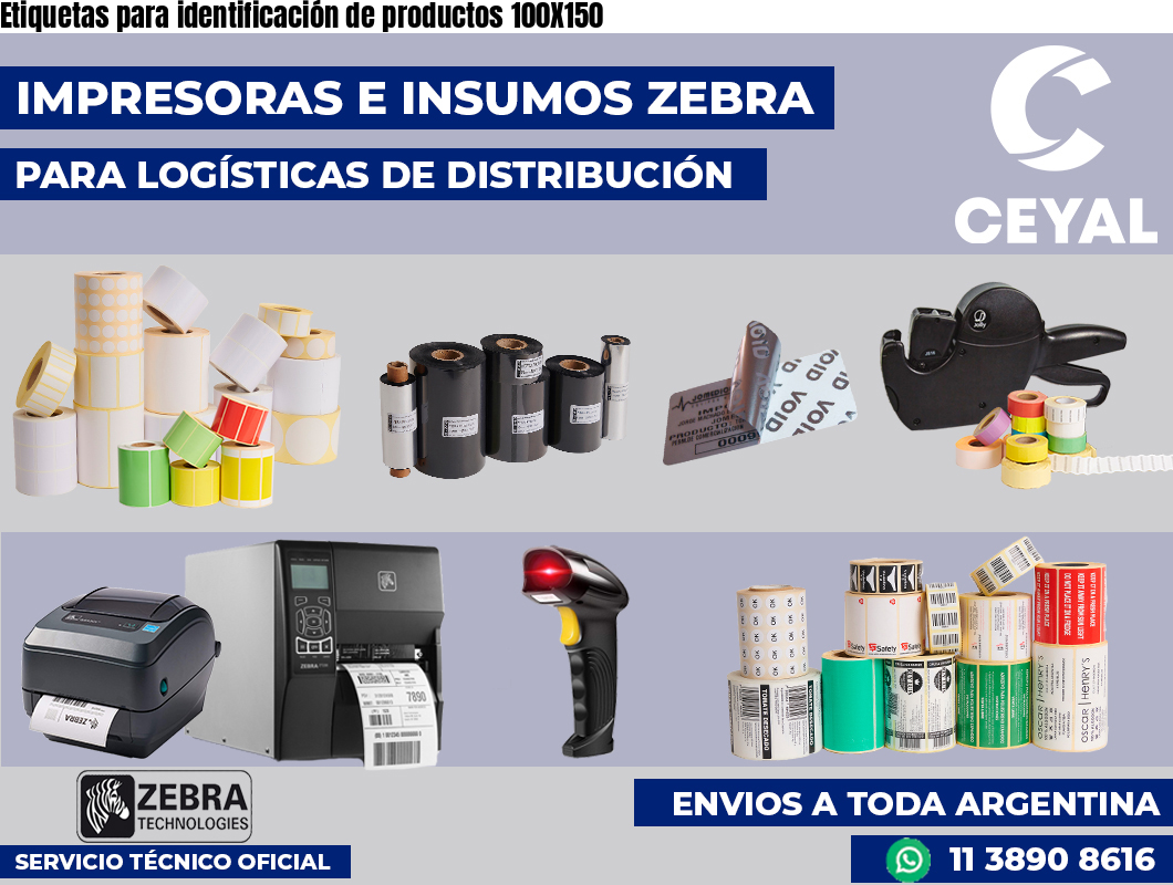 Etiquetas para identificación de productos 100X150