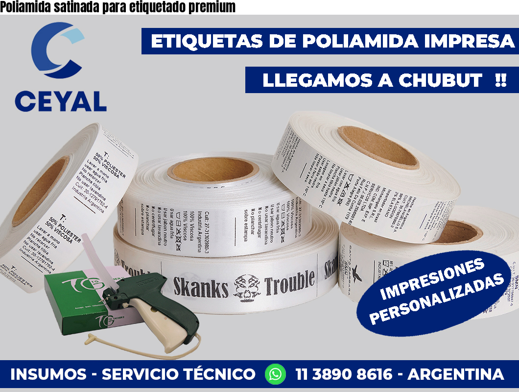 Poliamida satinada para etiquetado premium