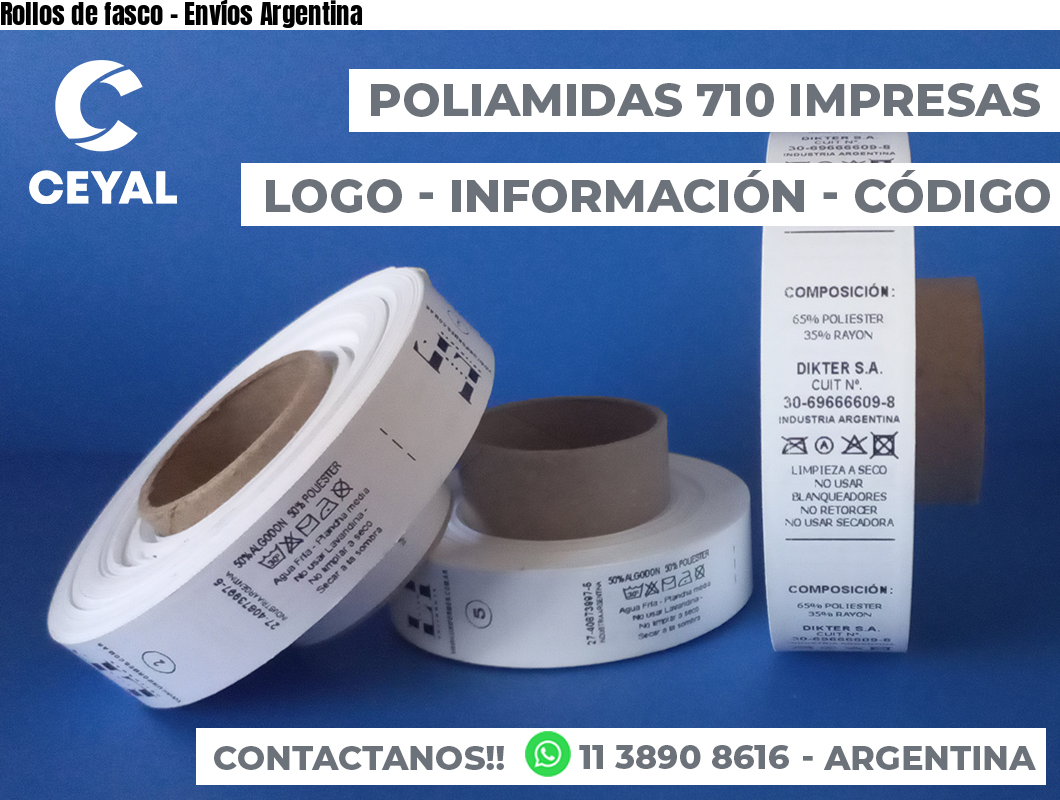 Rollos de fasco - Envíos Argentina