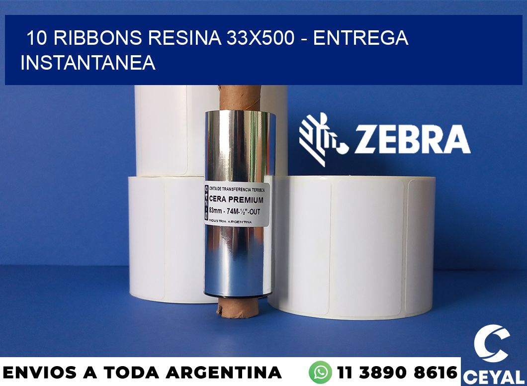 10 Ribbons resina 33x500 - entrega instantanea