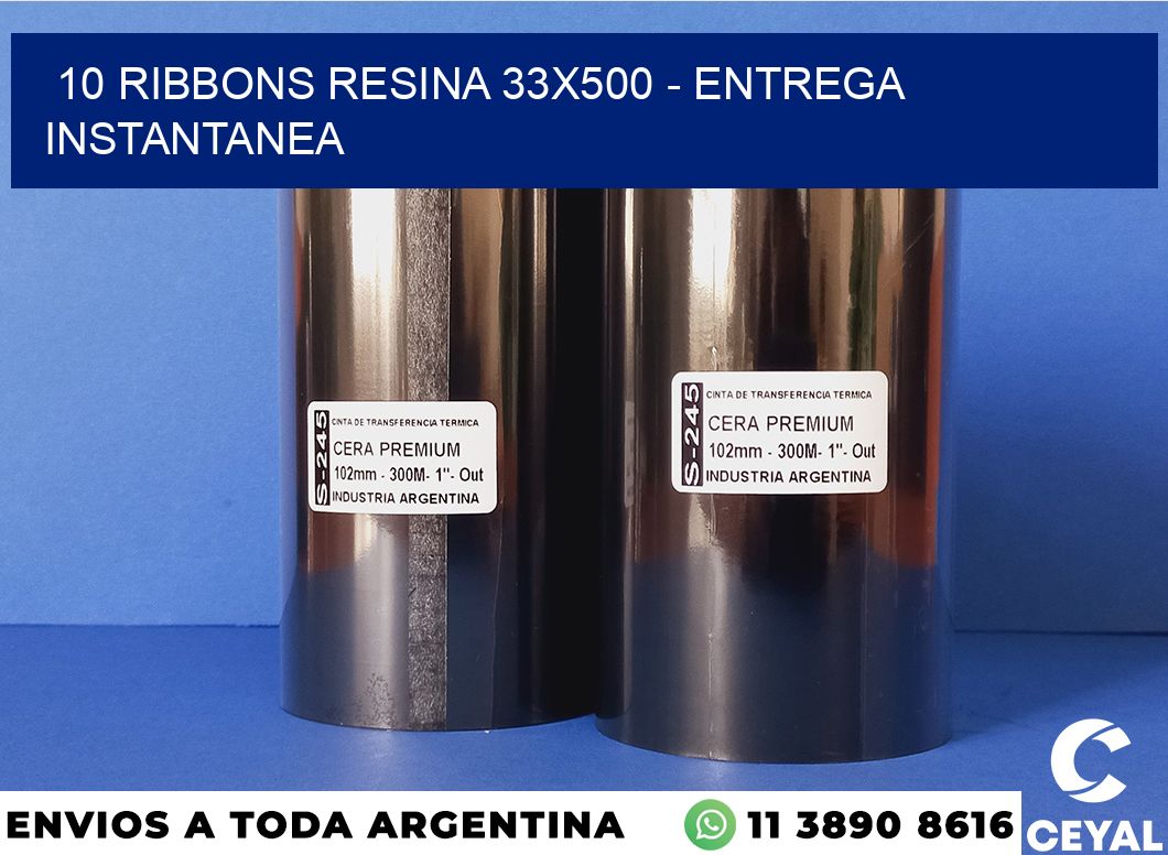10 Ribbons resina 33×500 – entrega instantanea