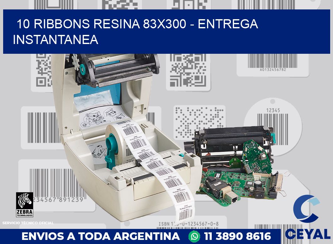 10 Ribbons resina 83x300 - entrega instantanea