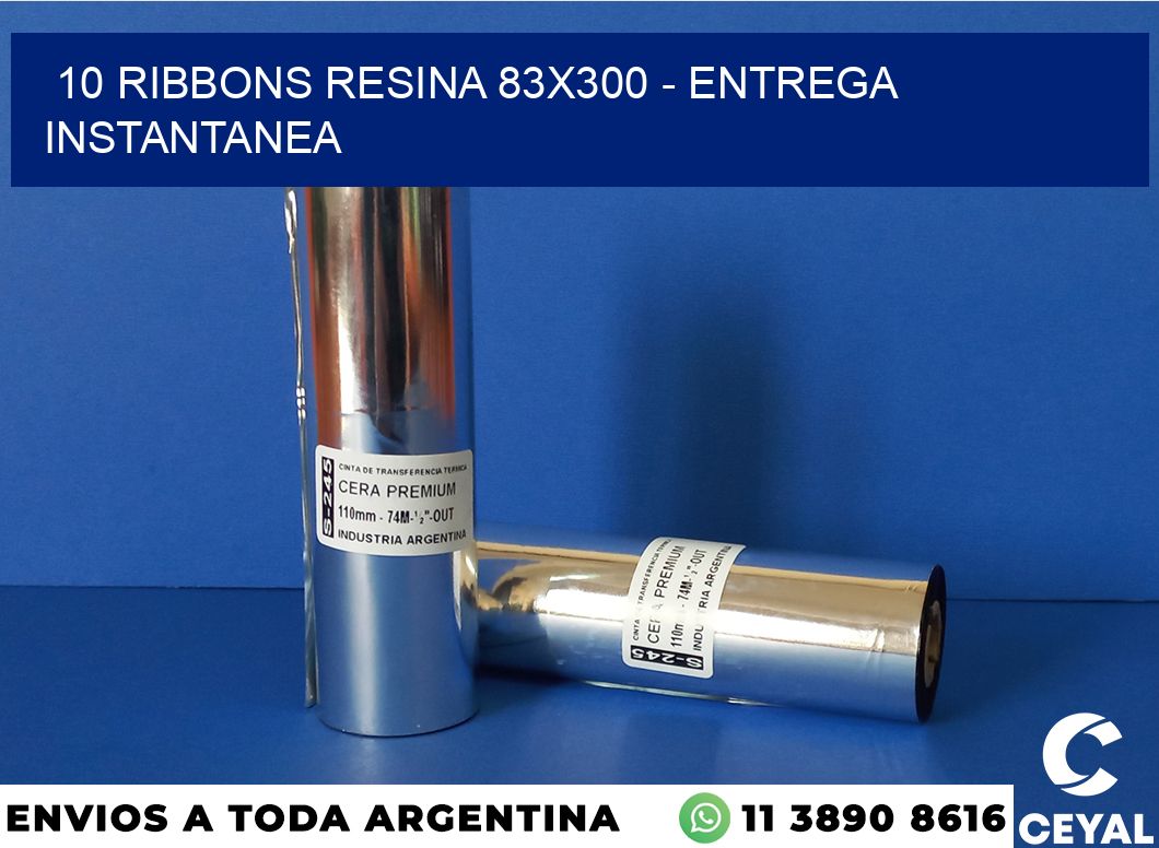 10 Ribbons resina 83×300 – entrega instantanea