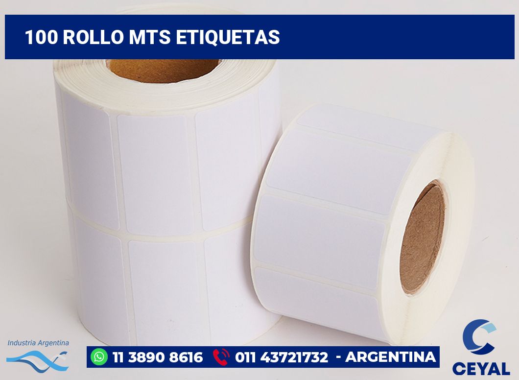 100 Rollo mts etiquetas