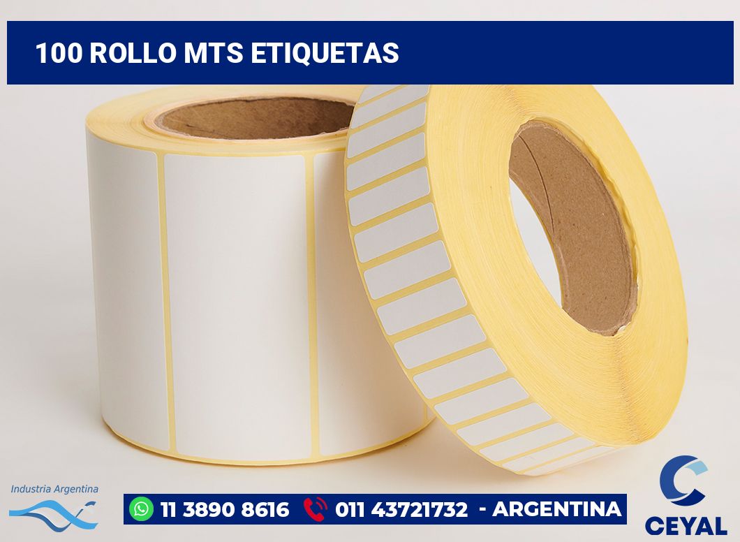 100 Rollo mts etiquetas