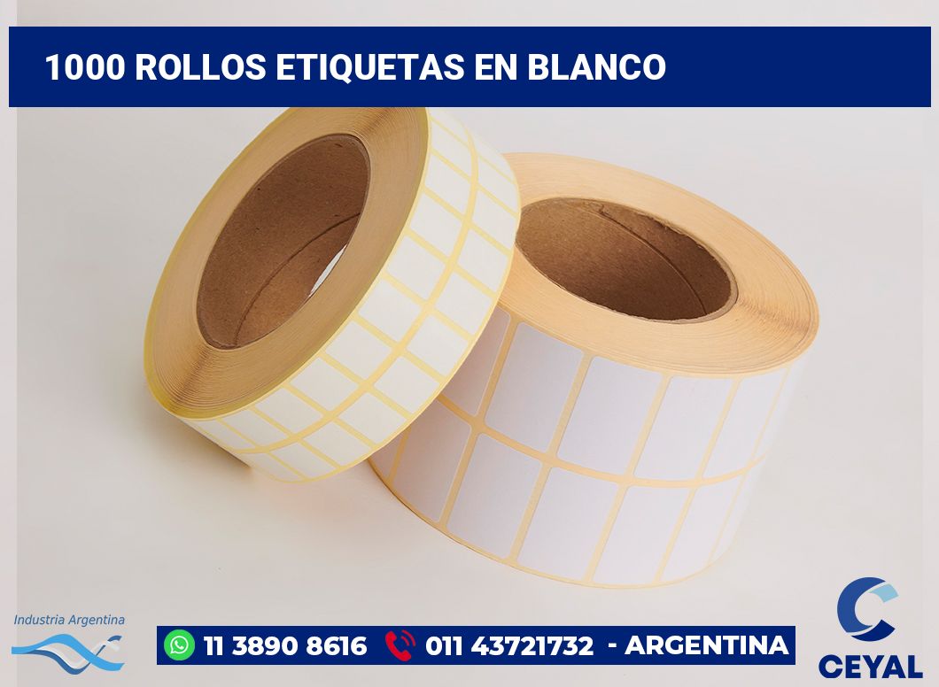 1000 Rollos etiquetas en blanco