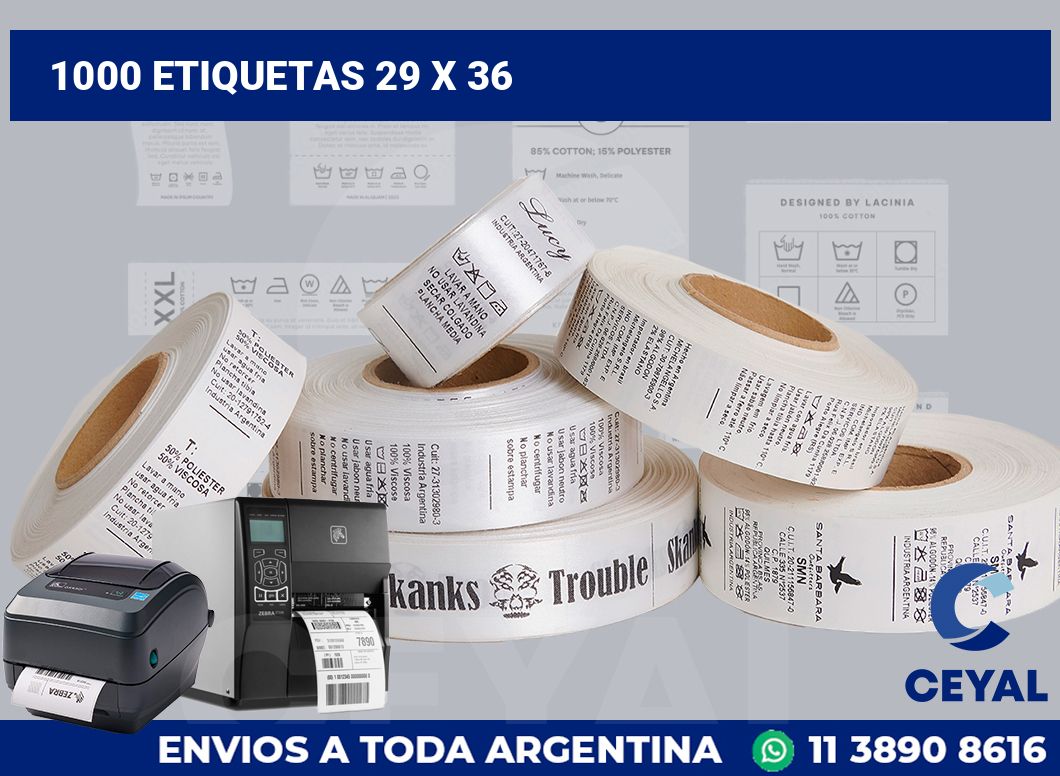 1000 etiquetas 29 x 36