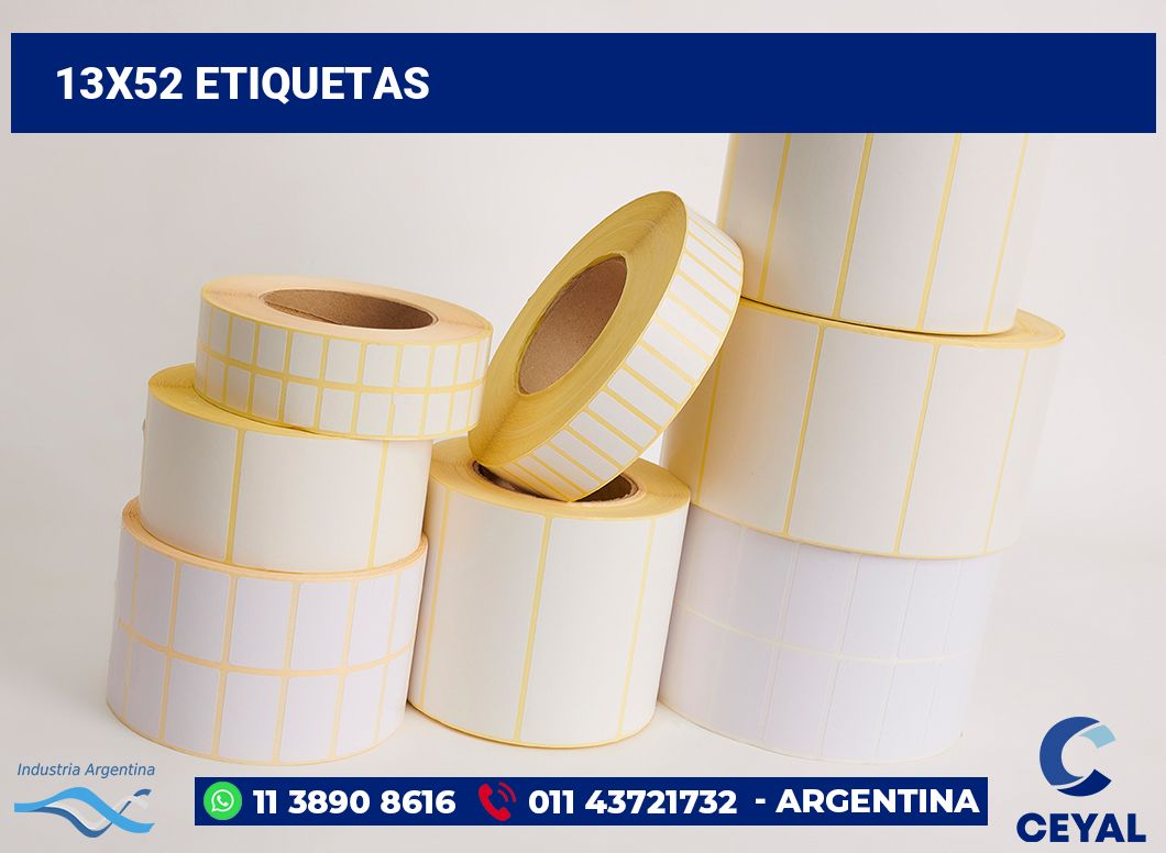 13x52 Etiquetas