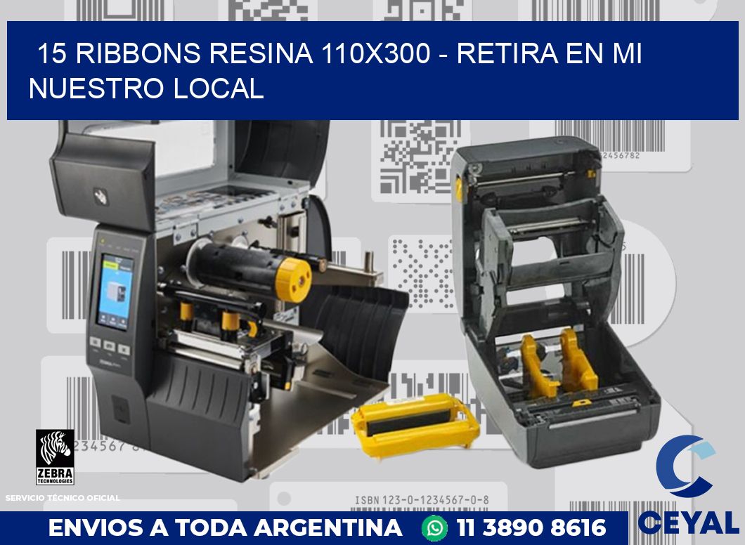 15 Ribbons resina 110x300 - retira en mi nuestro local