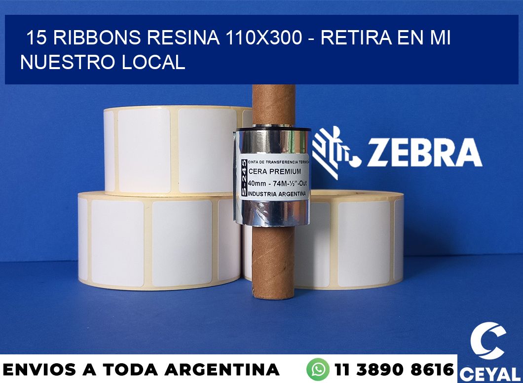 15 Ribbons resina 110x300 - retira en mi nuestro local