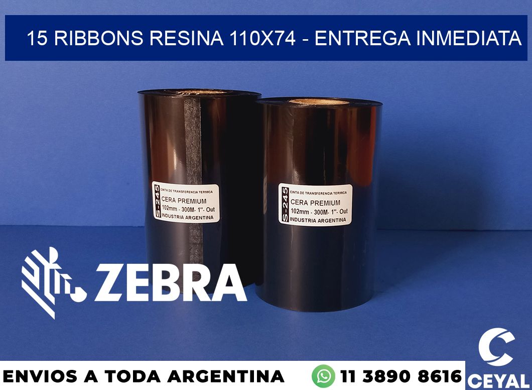 15 Ribbons resina 110x74 - Entrega inmediata