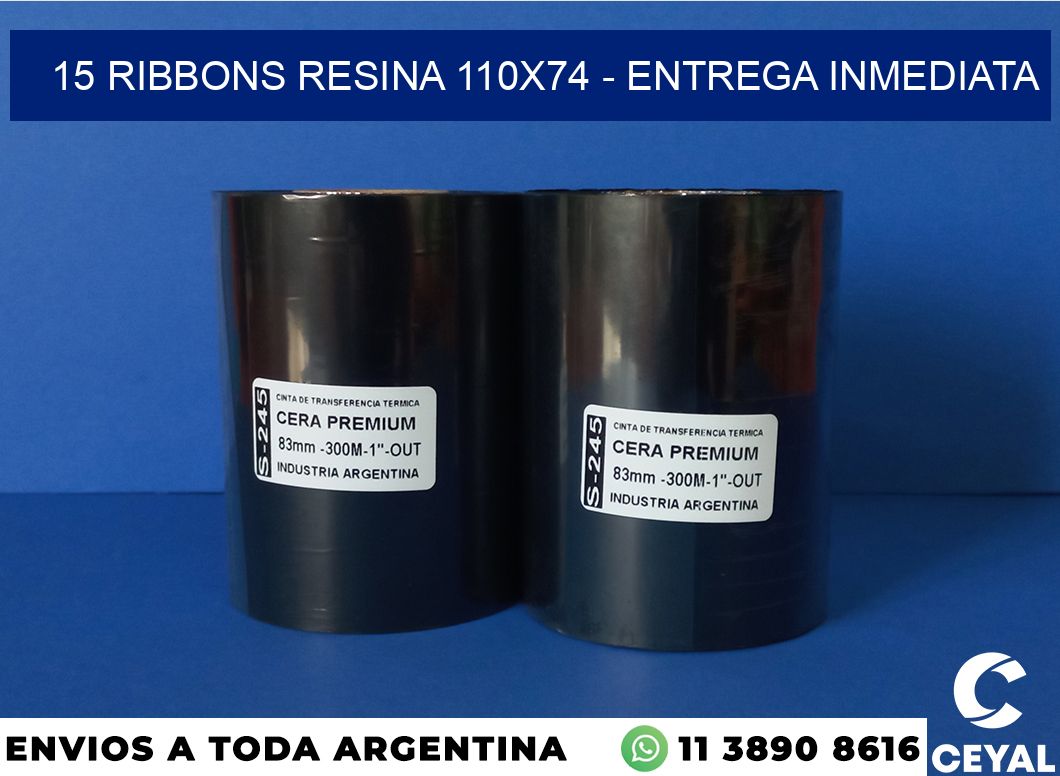 15 Ribbons resina 110×74 – Entrega inmediata