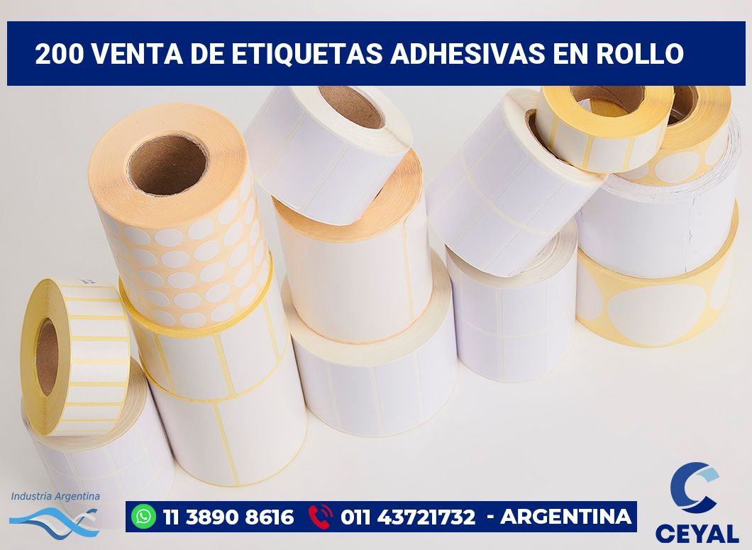 200 Venta de etiquetas adhesivas en rollo