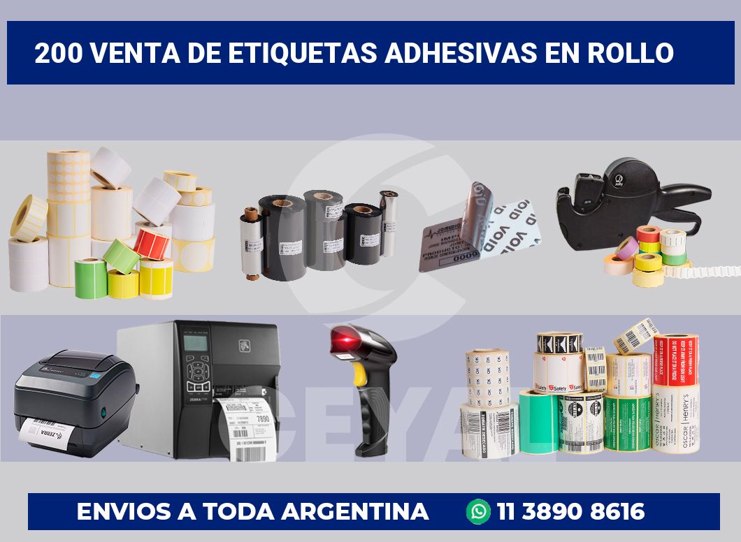 200 Venta de etiquetas adhesivas en rollo