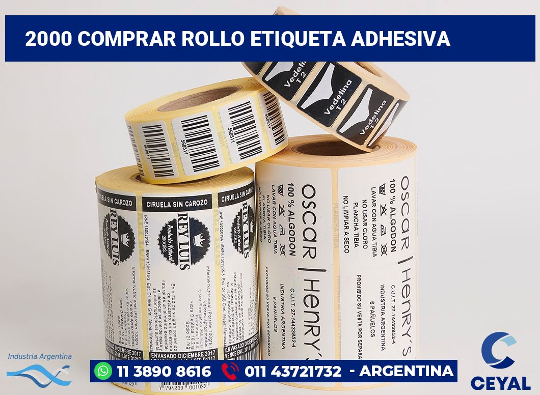 2000 Comprar rollo etiqueta adhesiva