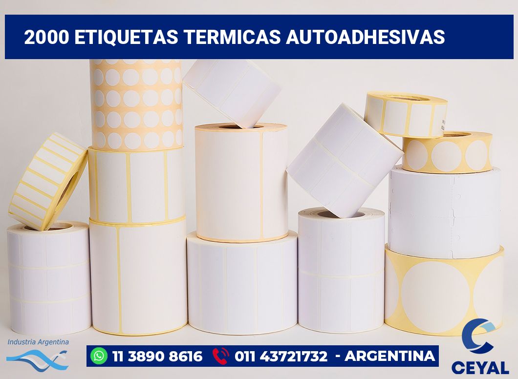 2000 Etiquetas termicas autoadhesivas