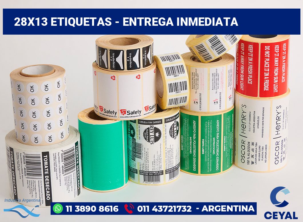 28×13 Etiquetas