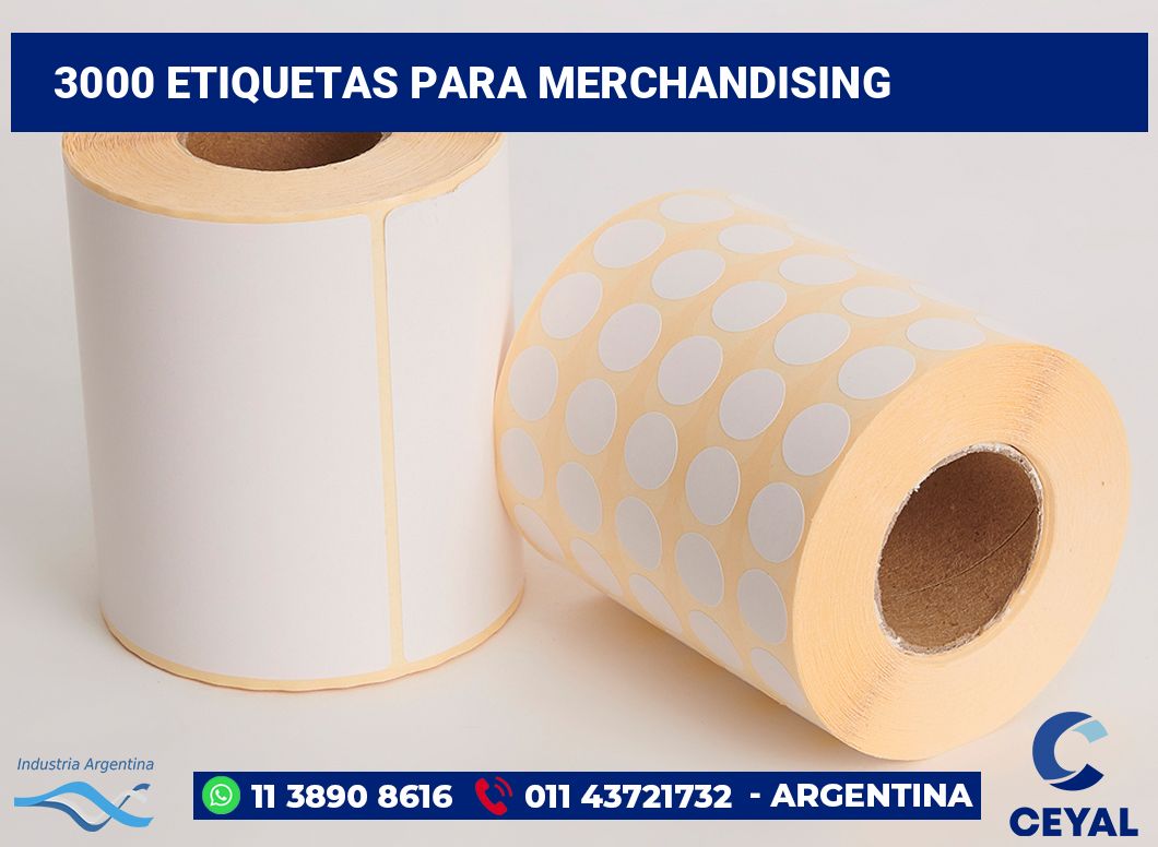 3000 Etiquetas para merchandising