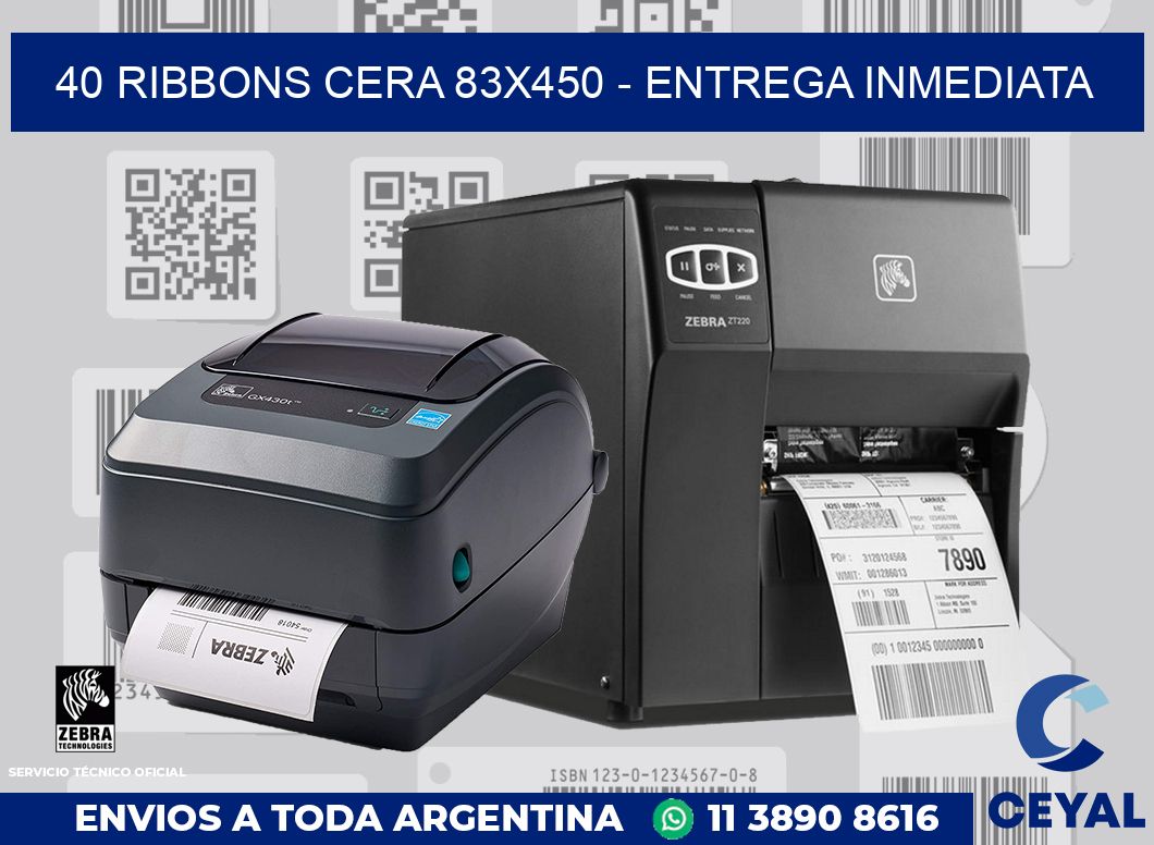 40 Ribbons cera 83x450 - Entrega inmediata