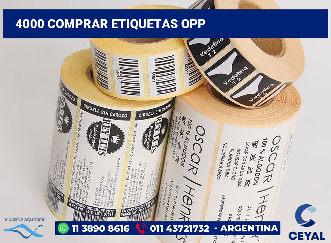 4000 Comprar etiquetas opp